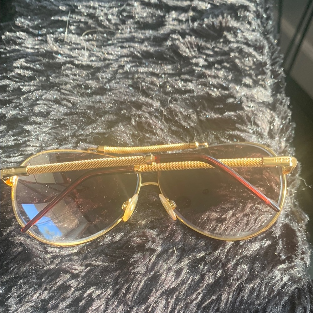 Roberto Cavalli Gold Sunglasses Aviator Style - Picture 4 of 7